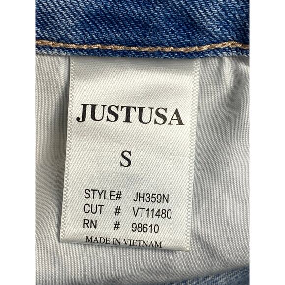 Just USA Women's Light Wash Blue Denim Vintage Frayed Hem Shorts Size Small - Picture 8 of 8